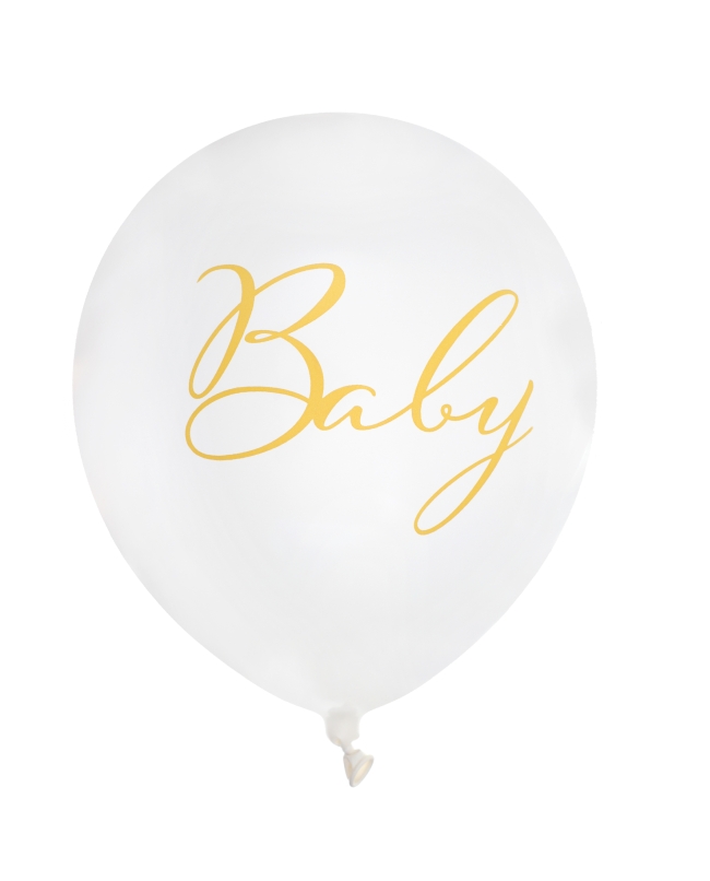 Globo Oso Baby Blanco 30cm Latex