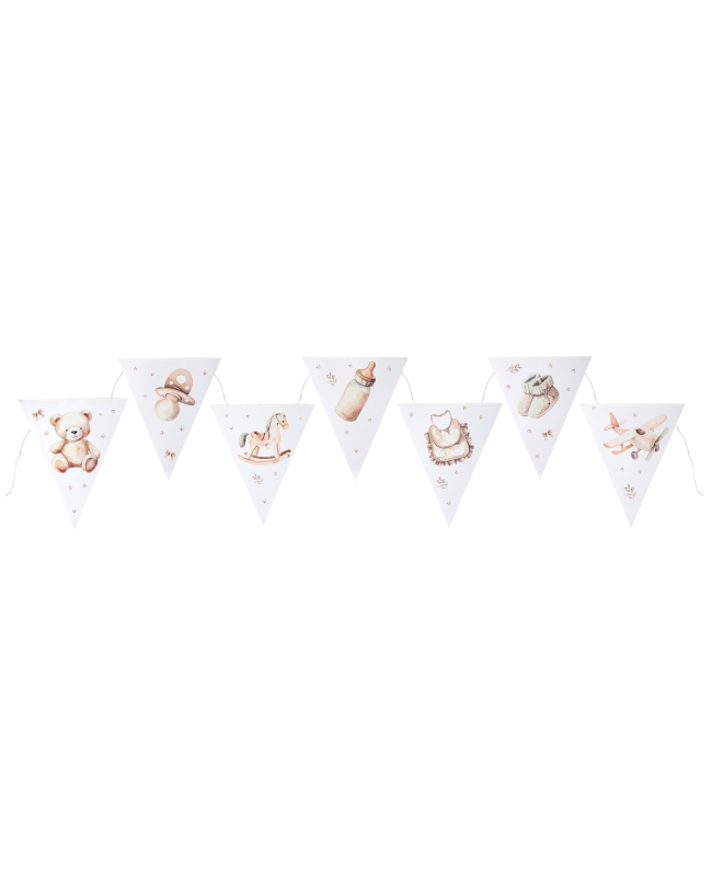Banderin Oso Baby 22X26cm X3m Carton