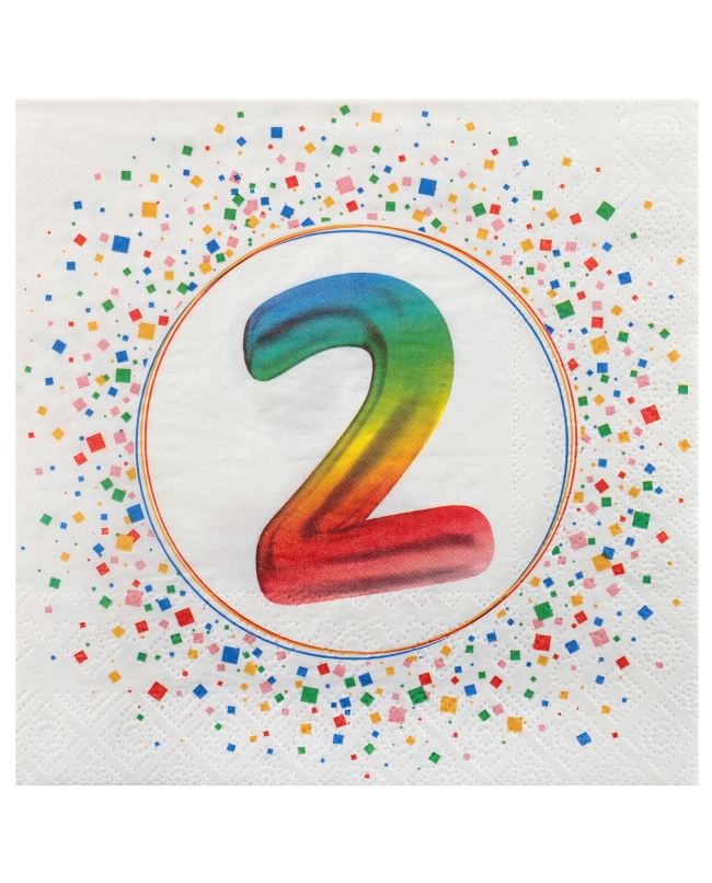 Servilleta Multicolor 2 Años 33X33cm Papel 3C