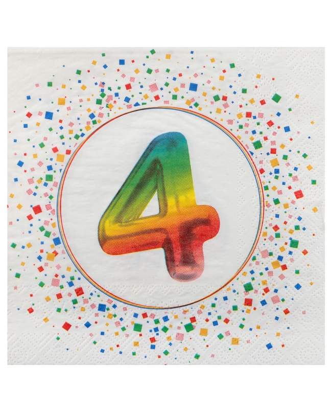 Servilleta Multicolor 4 Años 33X33cm Papel 3C