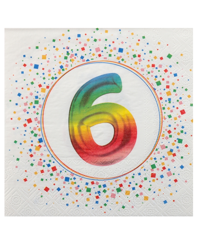 Servilleta Multicolor 6 Años 33X33cm Papel 3C