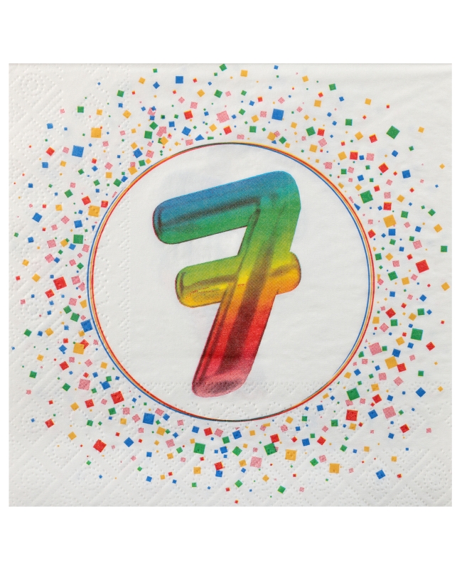 Servilleta Multicolor 7 Años 33X33cm Papel 3C
