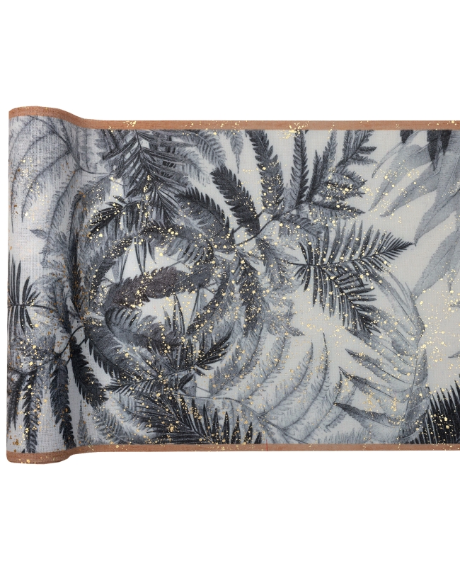 Camino Mesa Selva Gris 28cm Lona Algodon 2,5m