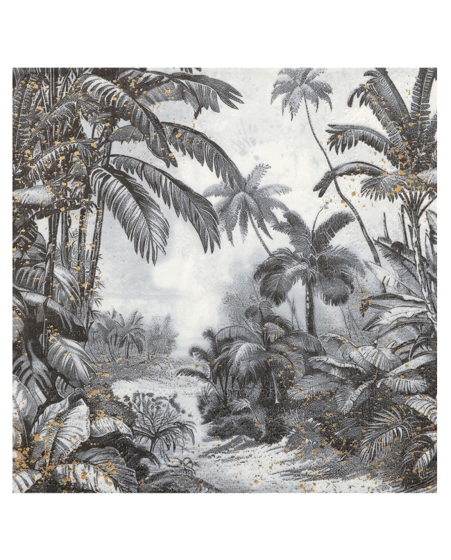 Servilleta Selva Gris 33X33cm Papel 3C