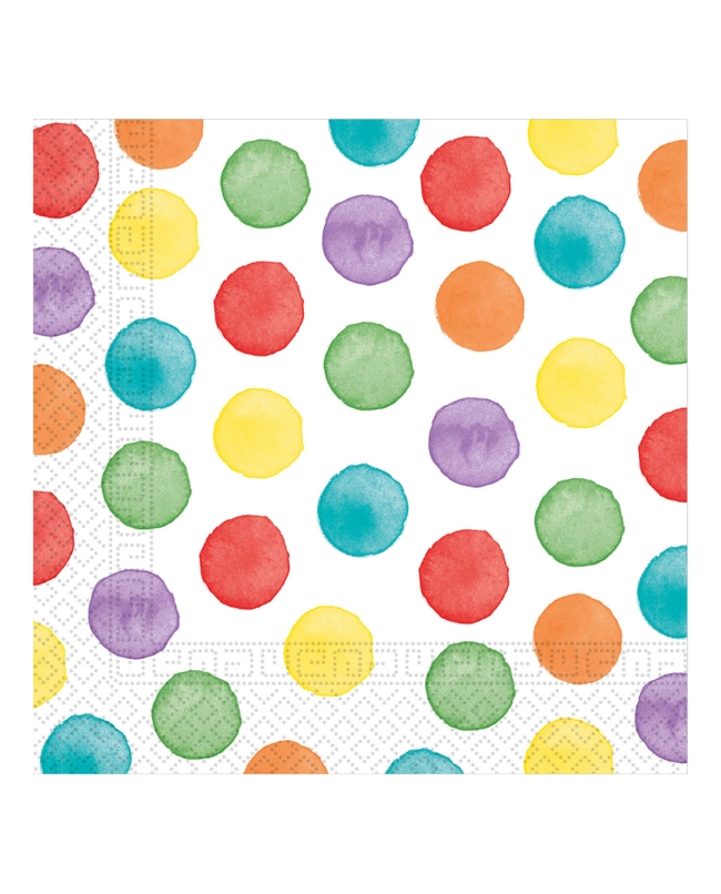Servilletas 33X33cm Puntos Acuarelas 3Ply