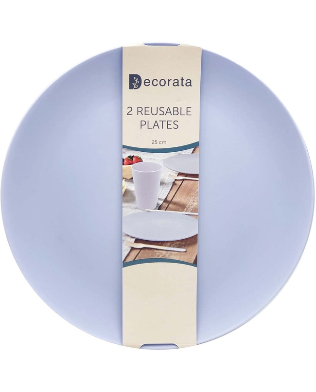 Platos Plástico Duro Reutilizable 25cm Lila ***OFERTA DTO NO ACUMULABLE