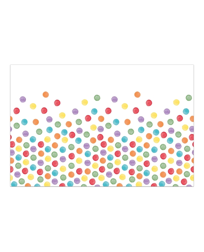Mantel Plastico 120X180cm Puntos Acuarelas
