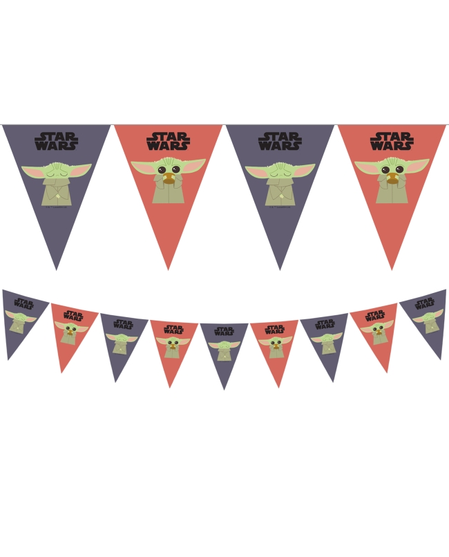 Banderin Papel Triangulos Star W. Mandalorian ***OFERTA DTO NO ACUMULABLE  