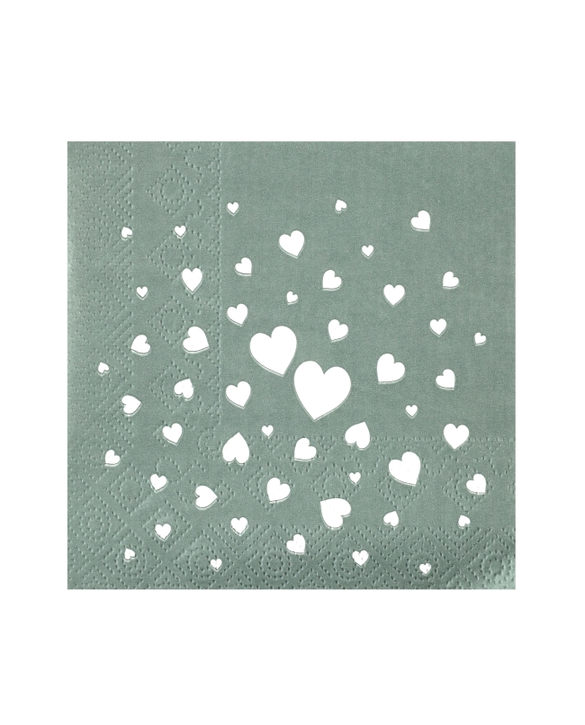 Servilleta Pequeña Delicia Verde Jade 25X25cm Papel 3C