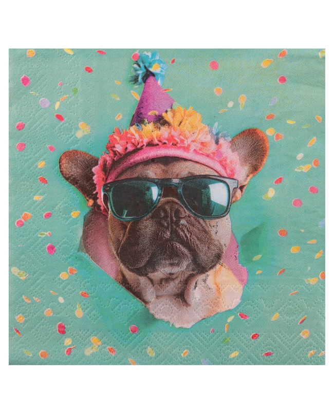 Servilleta Perro 33X33cm Papel 3C