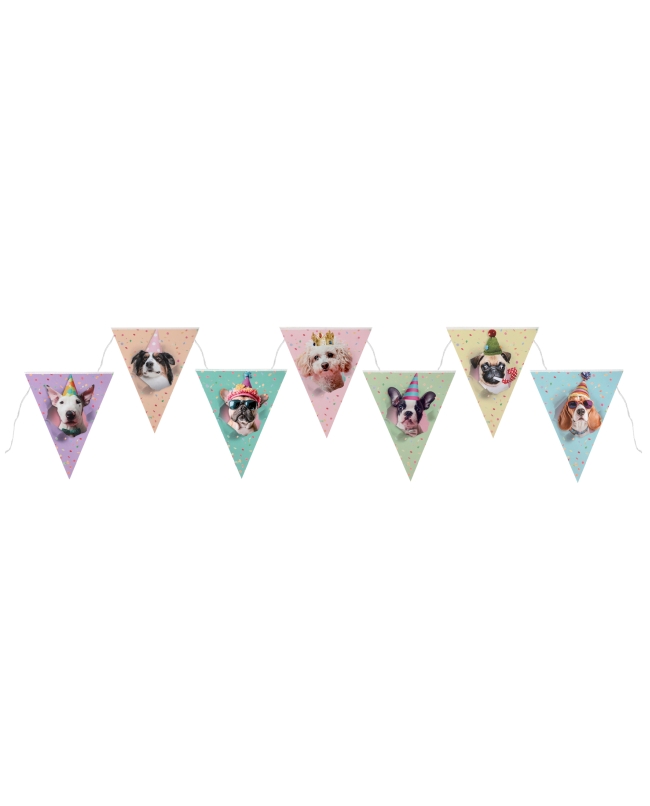 Banderin Perro 22X26cm X3m Carton