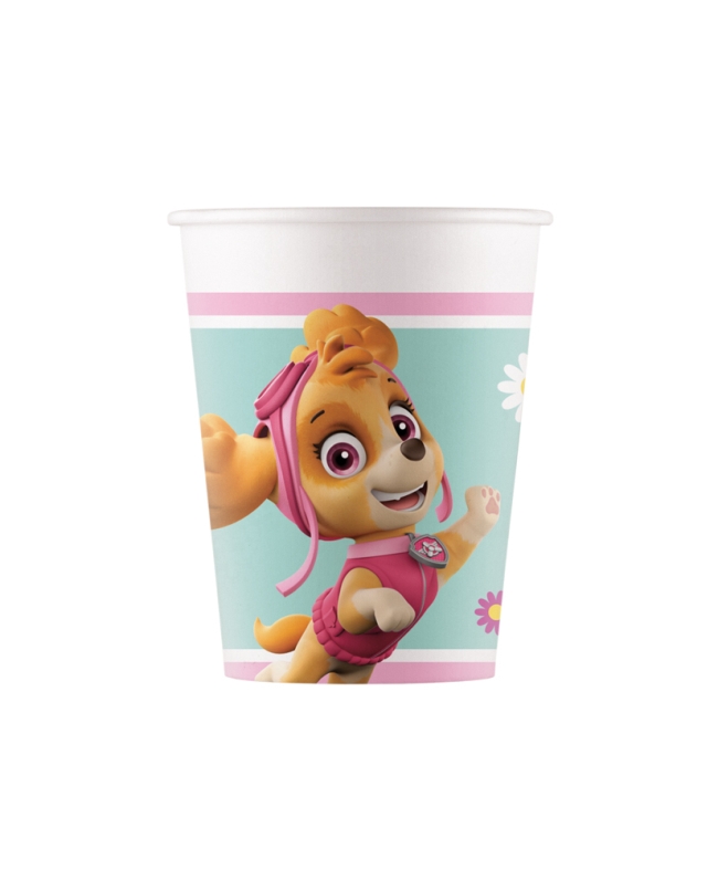 Vasos Papel 200ml Patrulla Canina Rosa Fsc