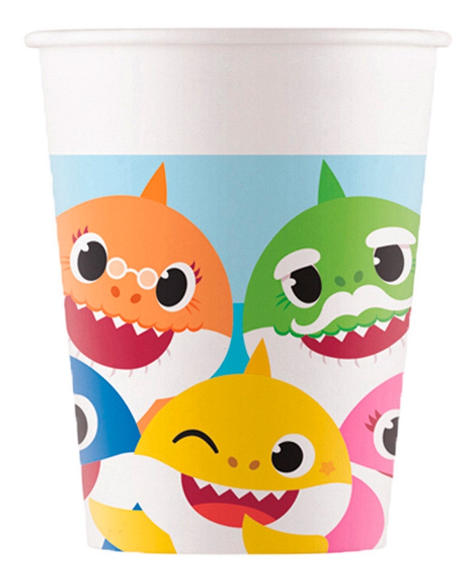 Vasos Papel 200ml Baby Shark Fsc