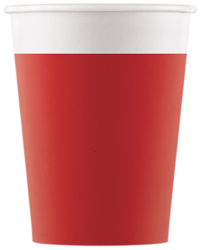 VASOS PAPEL 200ml ROJOS FSC ***OFERTA DTO NO ACUMULABLE