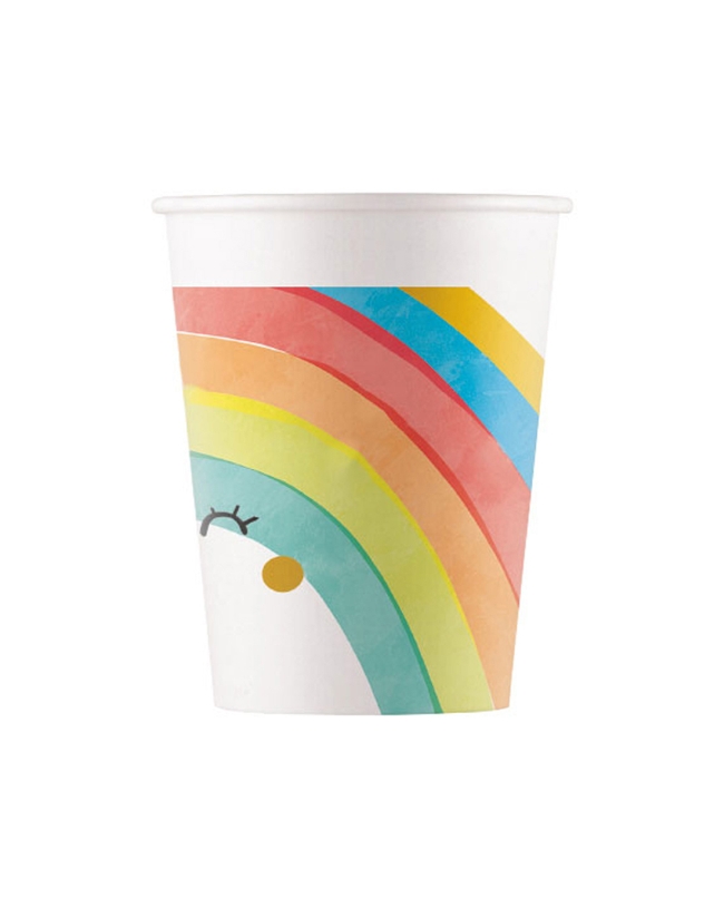 Vasos Papel 200ml Arcoiris Fsc