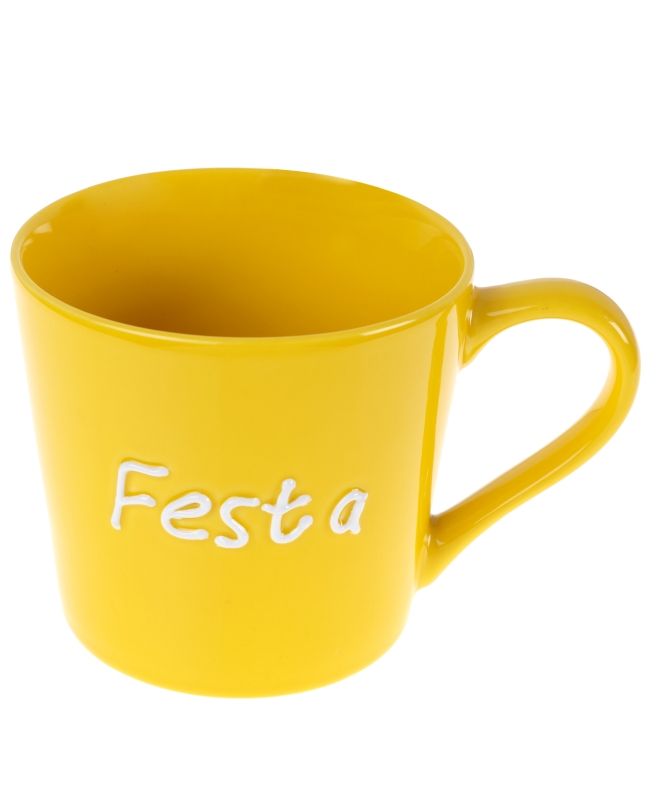 Taza Dolce Vita Amarillo 10X9cm Porcelana