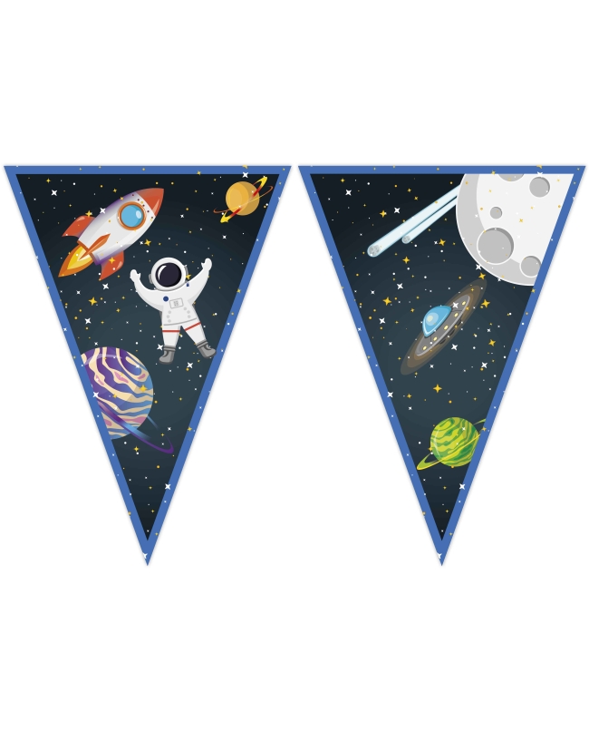 Banderin Cohete Espacial Triangulos Fsc
