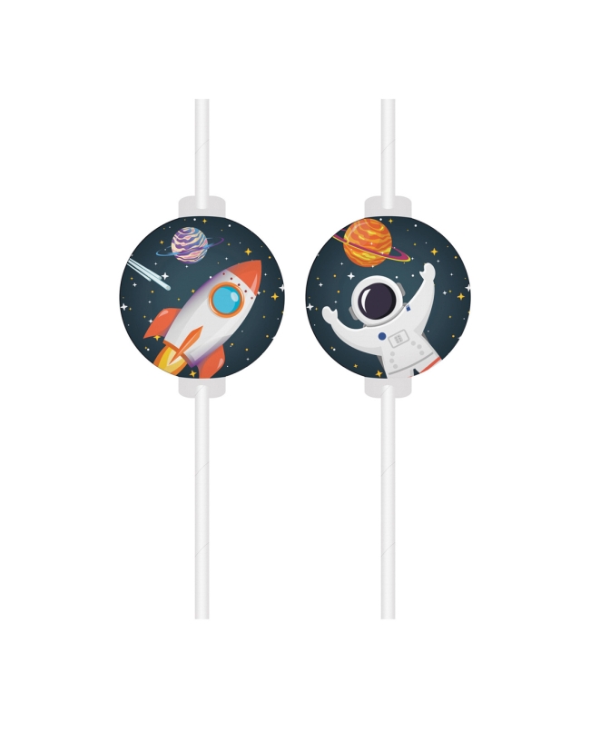Pajitas Papel Cohete Espacial Fsc