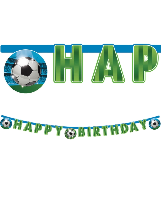 Guirnalda Happy Bday Futbol Papel