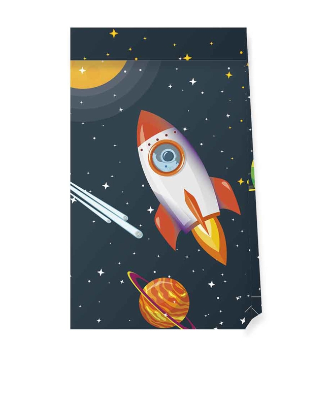Bolsas Juguetes Papel Cohete Espacial Fsc