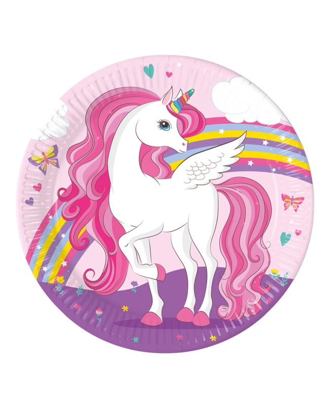Platos 23cm Unicornio Fsc
