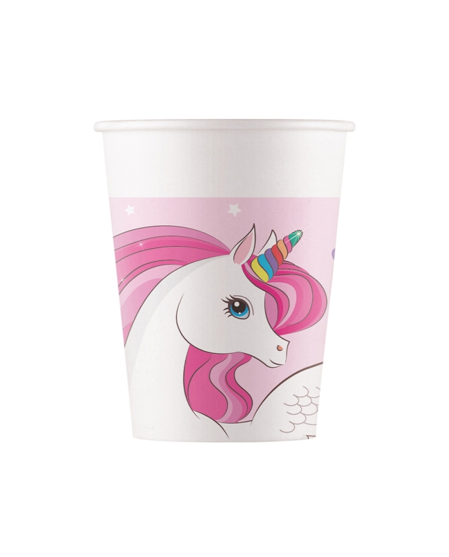 Vasos Papel 200ml Unicornio Fsc
