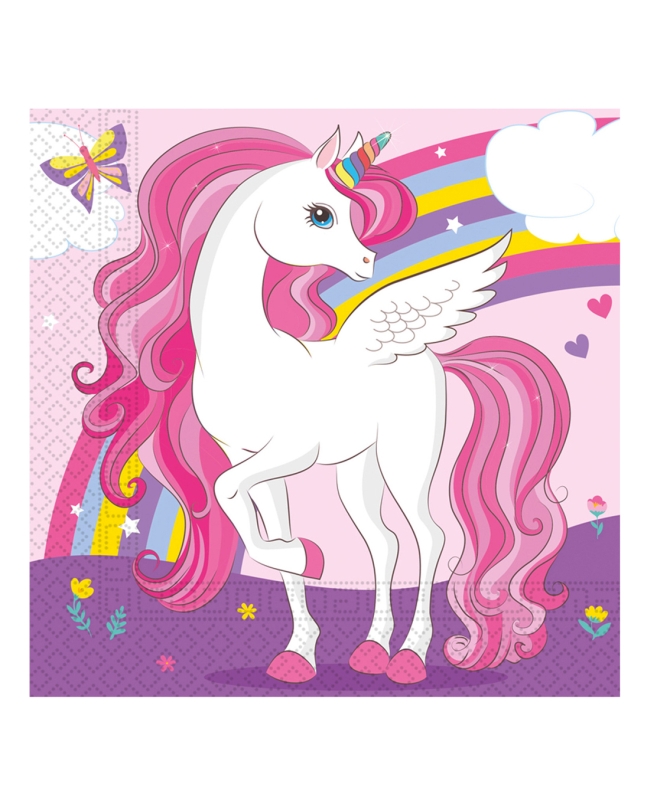 Servilletas 33 x 33cm Unicornio Fsc