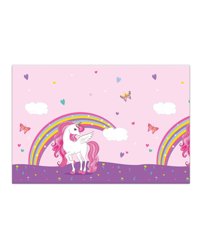 Mantel Plastico 120X180cm Unicornio