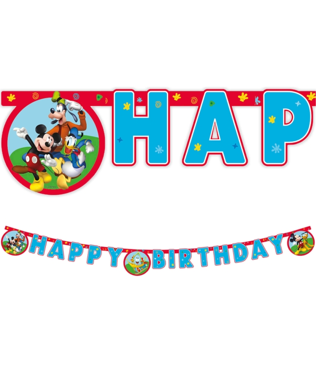 Guirnalda Happy Bday Mickey Rock Fsc