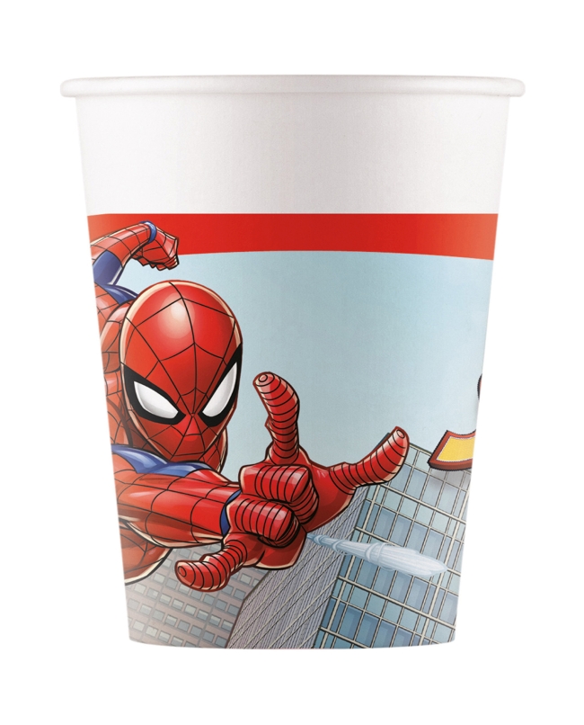 VASOS PAPEL 200ml SPIDERMAN CRIME FSC