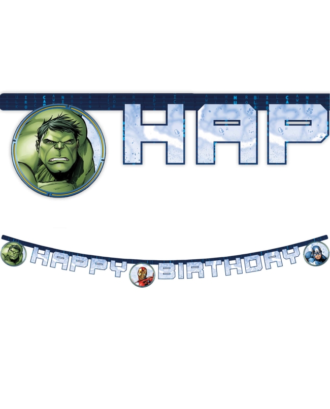 Guirnalda Happy Bday Avengers Fsc