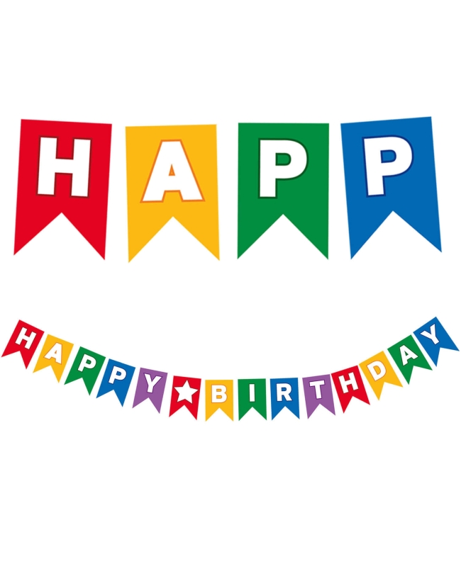 Banderin Happy Bday Multicolor Papel Fsc