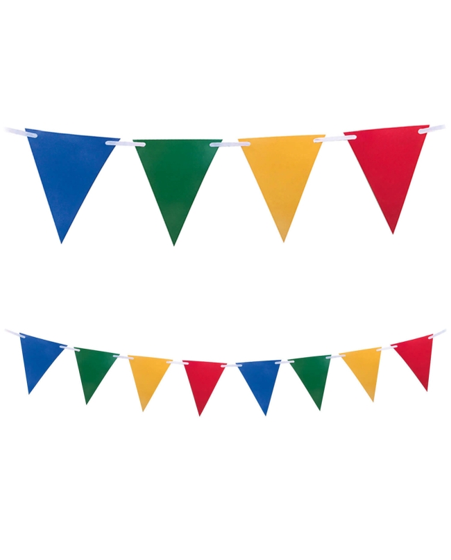 Banderin Triangulos Multicolor Papel Fsc