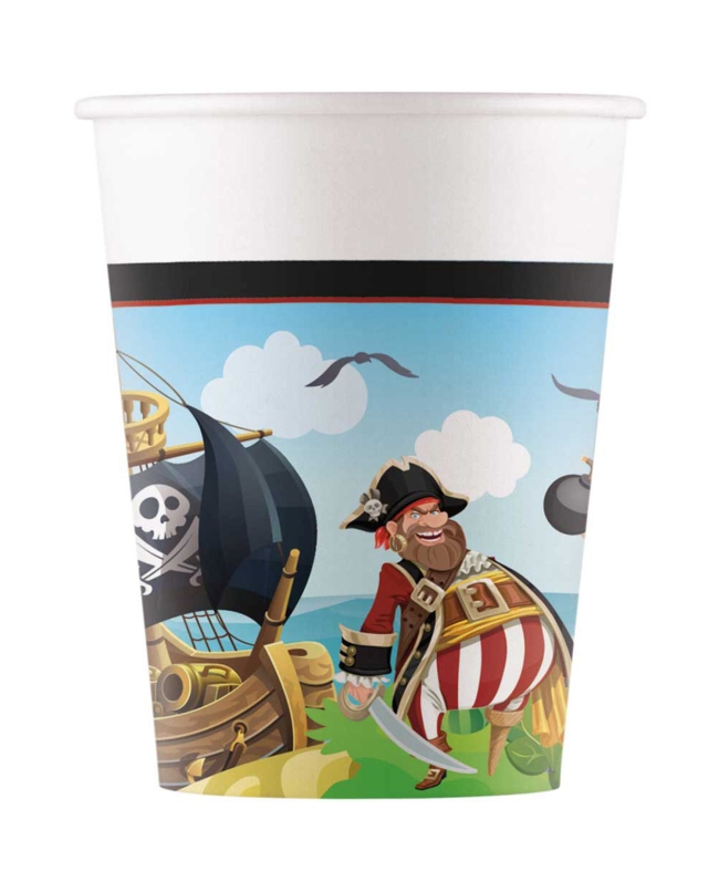Vasos Papel 200ml Isla Pirata Fsc