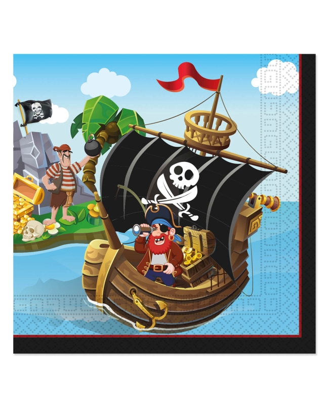 Servilletas 33 x 33cm Isla Pirata Fsc