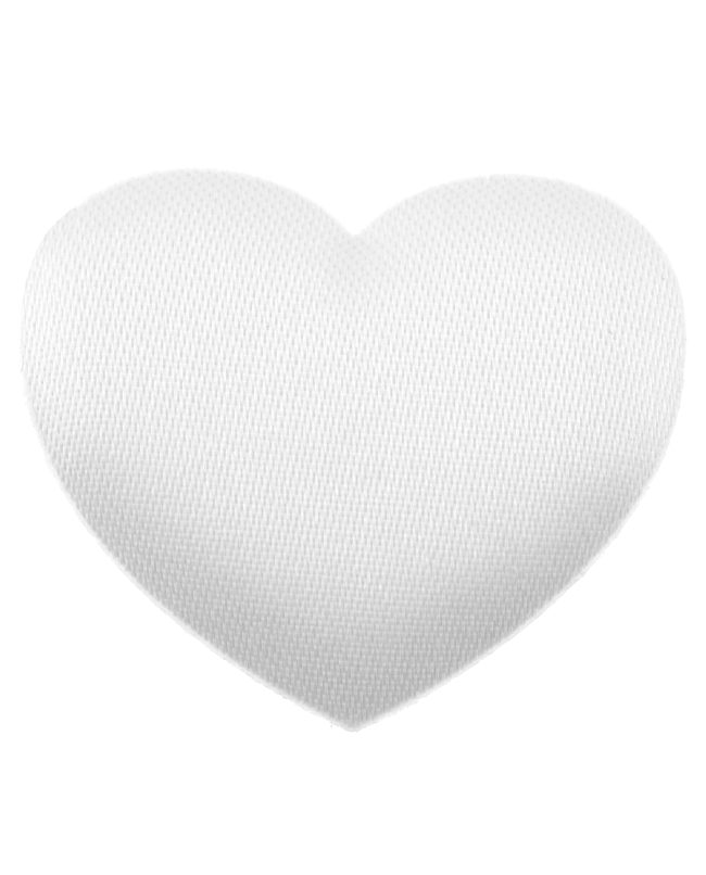 Confeti Mesa Corazon Blanco 3X2.5cm Tela
