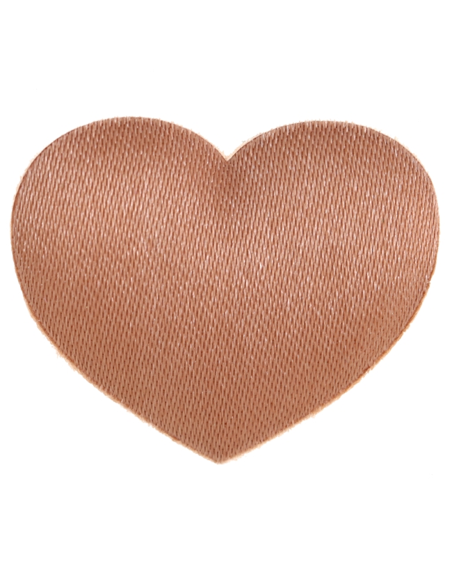 Confeti Mesa Corazon Moca 3X2.5cm Tela