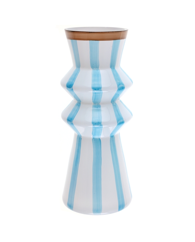 Jarron Dolce Vita Azul Cielo 8X20.5cm Vidrio