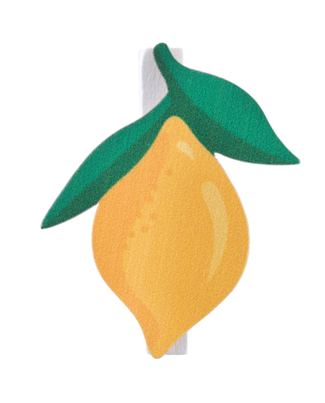 Pinza Dolce Vita Amarillo 4X5cm Madera