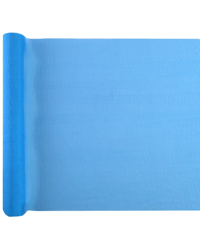 Camino Mesa Holi Azul Turquesa 35cm Tela India 5M