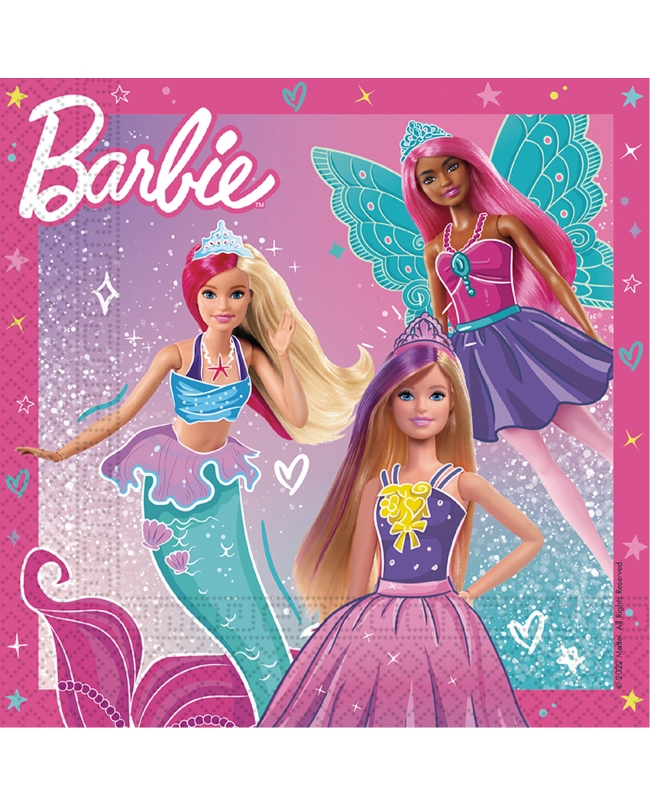 Servilletas 33x33cm Barbie Fsc