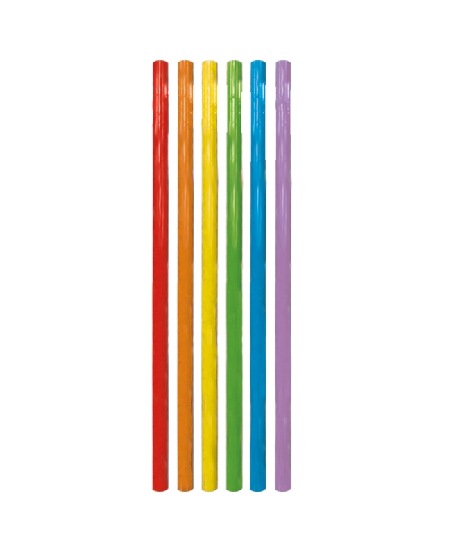 Pajitas Multicolor Plastico Reutilizable 20X0,7cm 