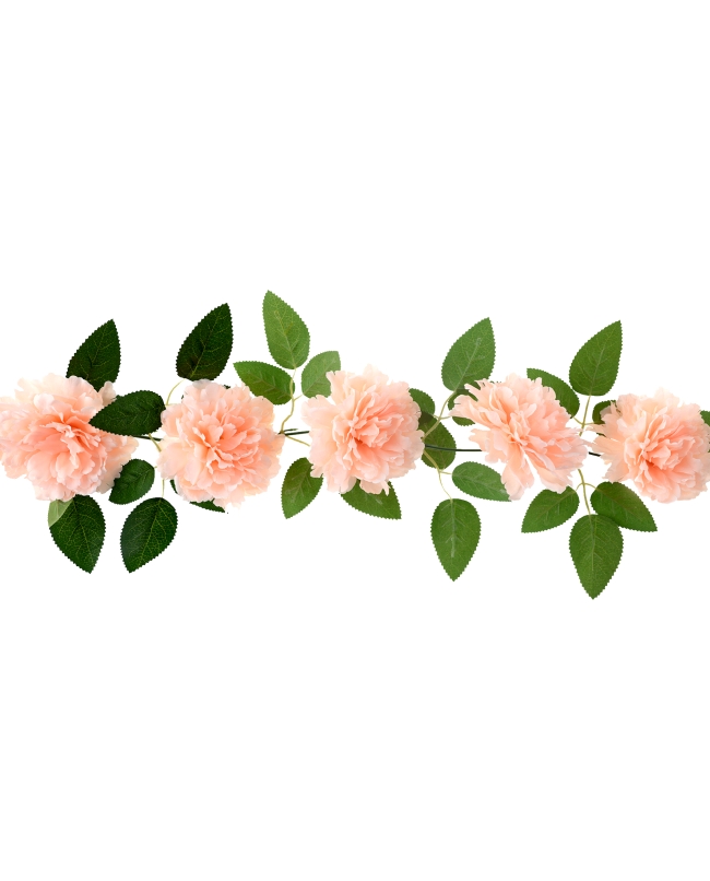 Guirnalda Peonias Melocoton 140cm Poliester