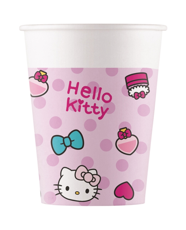 Vasos Papel 200ml Hello Kitty Fashion Fsc