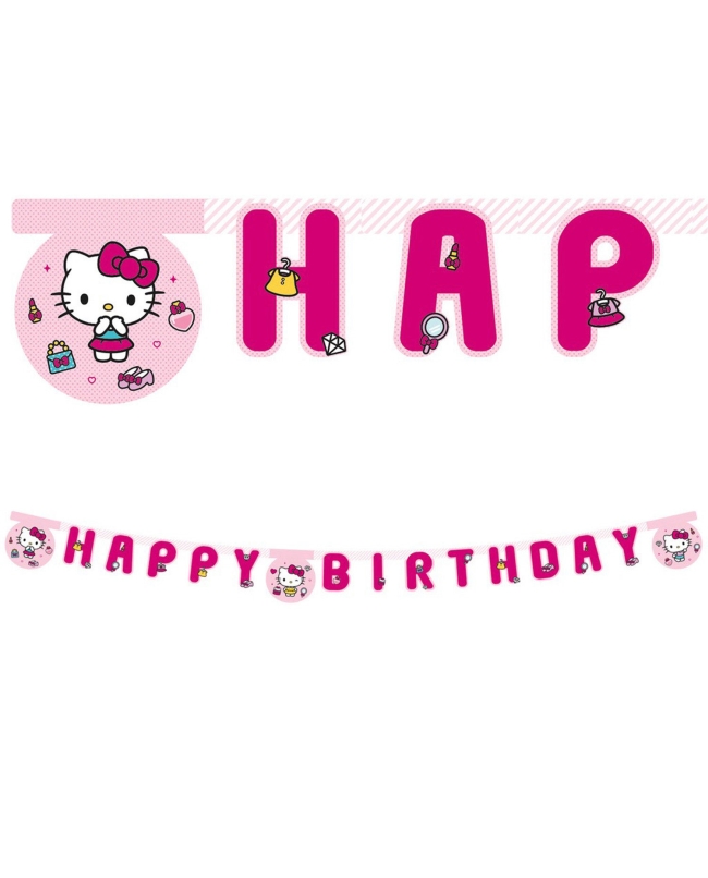 Guirnalda Happy Bday Hello Kitty Papel