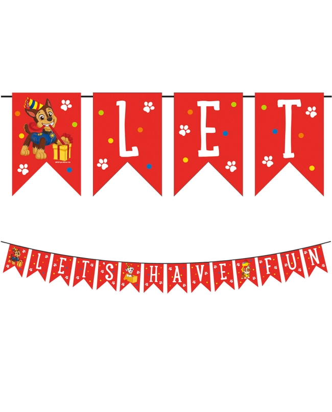 Banderin Reutilizable Happy Bday Patrulla Canina