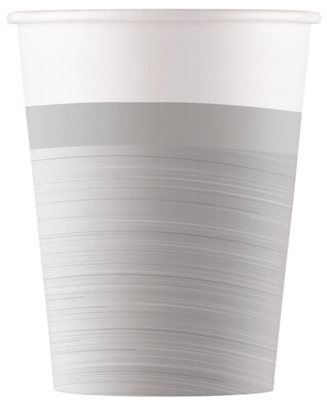 Vasos Papel 200ml Plata Fsc