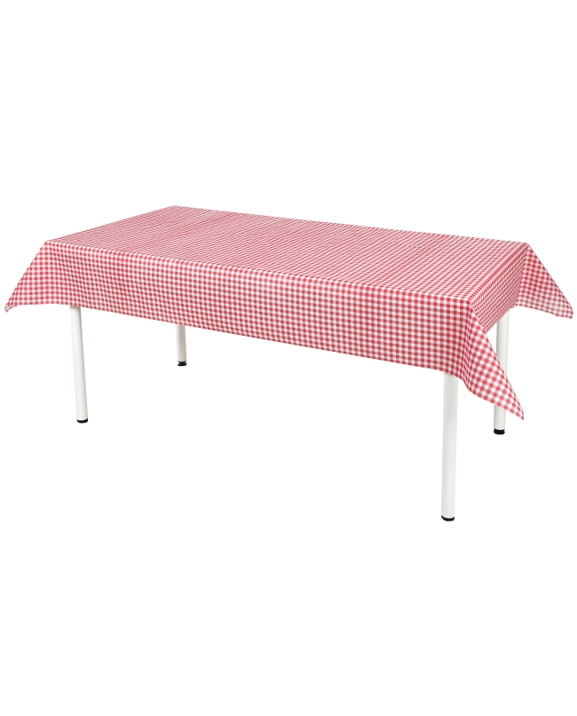 Mantel Vichy Rojo 120cm Tela No Tej. Opaca Polipropileno 20m