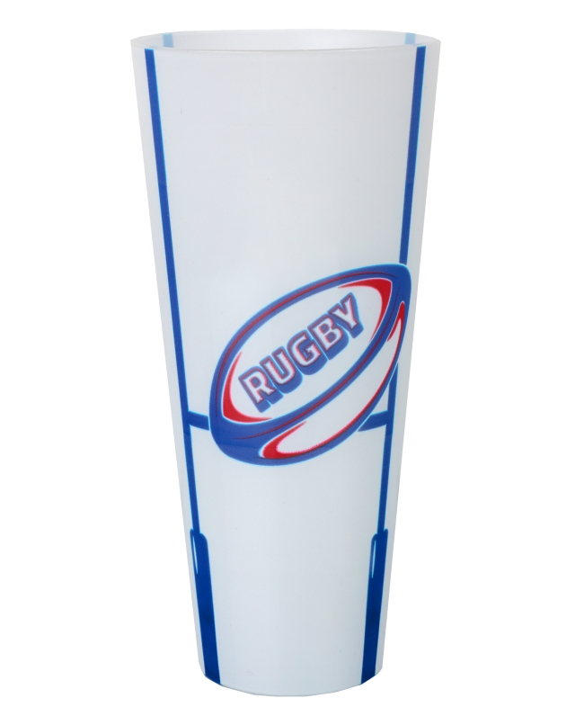 Vaso Reutilizable Grande Rugby 8.3cmx17.6cm /60cl Polipropileno
