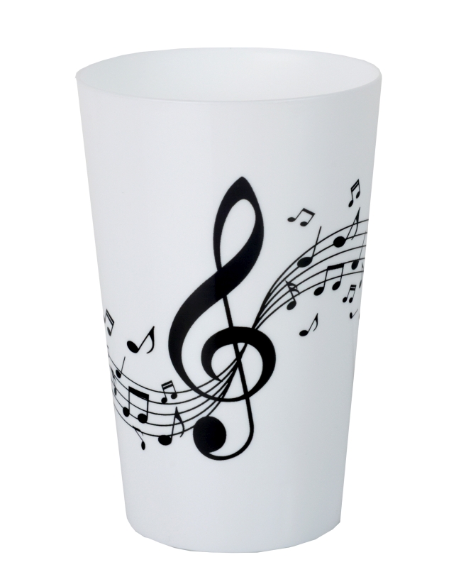 Vaso Reutilizable Musica 7.3X11.6cm /33cl Polipropileno